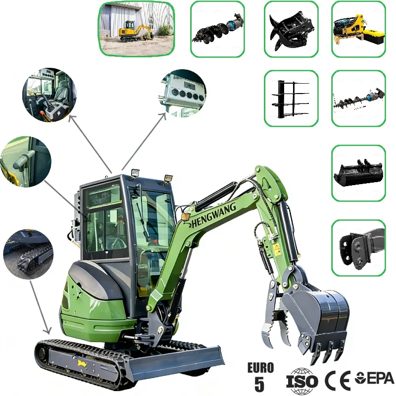 Mini Excavadora 2,5 T · Orugas Diésel EPA/CE